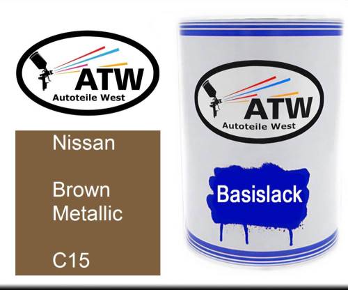 Nissan, Brown Metallic, C15: 500ml Lackdose, von ATW Autoteile West.